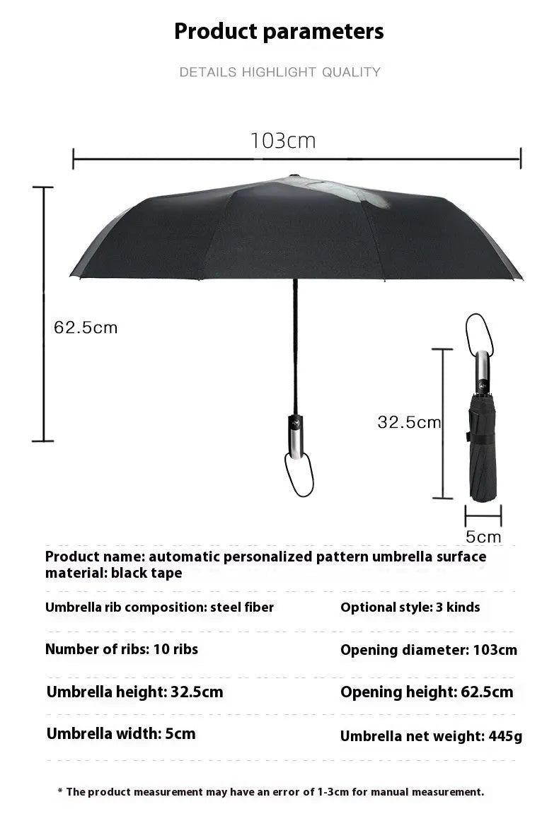 Folding Umbrella Automatic Eccentric Personality International Gesture - Bellarte Enchanté Folding Umbrella Automatic Eccentric Personality International Gesture